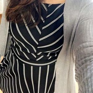 Striped dress for formal and informal occasions
